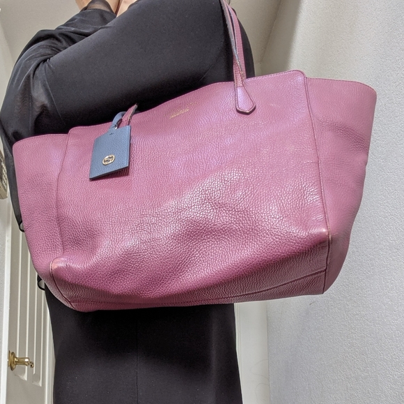 AUTHENTIC Gucci Tote Bag  Pinks Leather - Picture 13 of 13